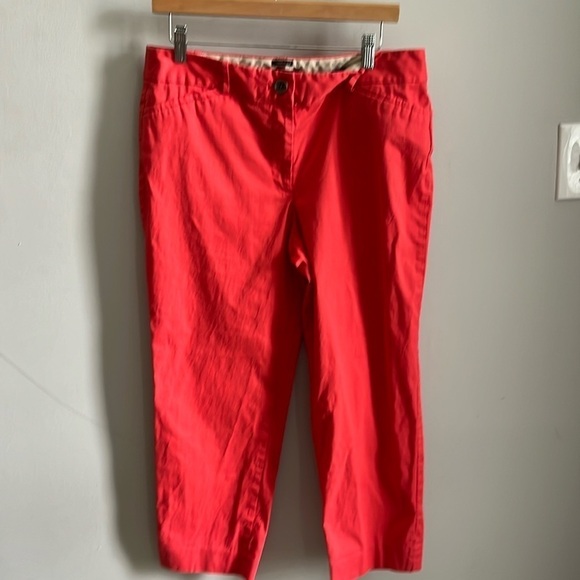 Talbots Perfect Crop Pants Coral Size 12 - Picture 2 of 10